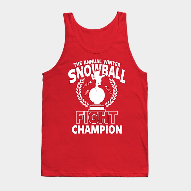 Snowball Fight Champion Funny Retro Winter Gift Tank Top by Originals By Boggs